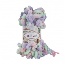 ALIZE PUFFY COLOR 5938 лаванда/мята/розовый